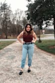 I ordered it in an XL so it wouldn't be so cropped and I loved it! It's cute and trendy! - Angelica C.