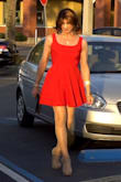 A red hot sexy little number for sure. Material and stitching are up to Lulus usual high quality. - Julie D.