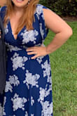 This true wrap dress was everything I needed for a wedding in FL. I had a bit too much cleavage so I had to pin it, but not a big deal as I'm large chested.  Runs long, wearing heels solved that for me. Won't regret buying!!! - Ernest I.