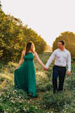 I wore this dress for my engagement photos and absolutely loved it. I had a great flow to it! Got so many compliments and the green was a great color. I will day it did have a bit of side boob but that's nothing I'm afraid of! - Brittany F.
