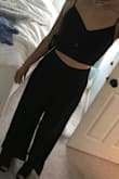 The slits in the legs are my favorite part because they're not so flowy that it's difficult to walk, but they're very elegant. Fits really nice to wear with heels but I'm definitely too short to wear them with flats. - Miri F.