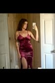 The dress is a show stopper for sure. Fits comfortably, soft to the touch, hugs in all the right places. - Cappy A.