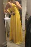 This dress was the perfect fit and length that would flatter many people's figures. The color was that perfect yellow that is nearly impossible to find and the top layer of soft tulle made this look so romantic. Unfortunately, I ordered it as a bridesmaid dress for a wedding and the bride changed her mind on the color, so I had to return it. - Kayli W.
