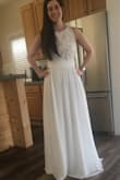 This dress fits perfect and light weight. Wearing this for my Bridal shower. LOVE LOVE LOVE this dress. - Melissa D.