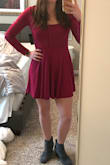 This dress has a thinner fabric, but will be great for any season in MN! Looks great with or without tights and works with any style of shoe! Very comfortable and cute! - Jasmine S.