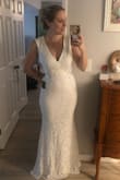 I plan to wear this for my wedding and am so excited to find such a high quality dress for this price. I feel amazing in it and I'm sure other brides have spent $1500 and up to wear something similar. It is sexy but classy, especially with the open back and mermaid style. - Sarah F.