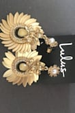 Exactly as pictured. Such a pretty blend of gold, tan, and sparkles. The earrings look expensive for the price. Very dressy and not too heavy on the ears. - Isabel C.