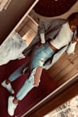 This jacket is very flattering and works with any outfit. It's one of my favorite pieces in my closet at the moment! It has a light material and is super comfy. I went out wearing this jacket and a similar out to what the model in the picture was wearing and it made me feel so confident! - Madison E.