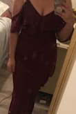 This dress was beautiful! The dress fit VERY snug. If you have curves or want some breathing room, I recommend sizing up. - Jessica E.