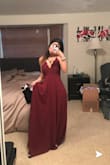 It was a bit large at the top around my bust area but that's because I have such small cups haha! Otherwise, this dress is so beautiful. Love how flowy it is and the color is beautiful. It's very simple yet has a beautiful design to the top. Cannot wait to wear this dress to prom. - Stephanie M.