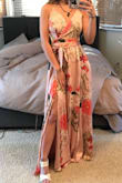 This dress has got to be my all time favorite dress ever! So beautiful, I love the floral design! It gives off a Japanese kinda look. The leg slit makes it feel extra sexy and I love how flowy it is. The color is so calming and definitely catches attention from a distance. I'm in love with the dress. Wouldn't ever want to take it off - Stephanie M.