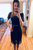 I am planning on wearing this dress to a wedding this spring. I was neverous the see-through lace would be too risque for a formal wedding, but it's perfect. The longer length makes up for the see-through lace in the waist. - Claire M.