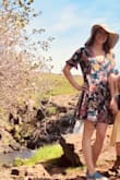 I really love this dress. Is casual and cute. It runs just slightly big but not big enough for me to size down. - Natalie S.