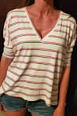 The slouchy cut is super cute, and the material has a nice weight. Love the way this top hangs. - Laura R.