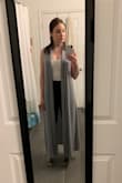 I am SO GLAD I bought this. It is such a cute, comfy duster and I love the exaggerated length. Although I think if I were any shorter, it would drag the ground. (I am 5'5") I think the fabric seems really nice and good quality, although I did have some pilling on one side of it after wearing it only once, so that's a little odd. All in all its really cute and I see myself wearing it a lot in the spring and fall. - Brittany H.
