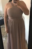 The color is beautiful and fits better than expected! Love this dress so much! Don't even need to wear a bra with it! Super comfy!! Very happy I got this dress for my sisters wedding. :) - Bethany S.