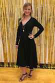 My fav part about this dress is that it can be dressed up for special occasions or dressed down to be casual. It wraps around the body enough that you don't have to worry about it flying open unexpectedly. It's simple yet so cute! - Rachele J.