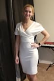 This is a very nice quality dress, not really see through. I bought it for my bridal shower. - Inna S.
