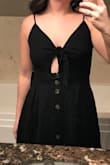There is large keyhole in the front of this dress that is not shown in any of the pictures. I think LuLus needs to update the picture & adequately display what the dress looks like. I probably wouldn't have ordered it if I saw the large keyhole in the picture online. Overall, the dress is cute, and keyholes are in, so it's probably fine for many people, but the picture should be updated. - Amy W.
