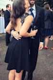 Fit and flare is the most flattering style, and this open back lace dress is perfection. I wore it to a wedding and got tons of compliments and cant wait to wear it again. Nice thick fabric, worked well with a sticky bra. - Katie F.
