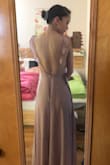 I am wearing my dress to my sister's wedding. It is just the color I was looking for. It is a little long but perfect with heels. I love it! Thanks so much. - Ella B.