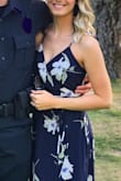 To be honest I probably could have gotten away with an x-small BUT this dress was perfect! I absolutely love the style and pattern, the ruffles on the straps just made it so cute and girly! I wore this for a graduation, and I literally had everyone talking and complimenting me for days! Please make more colors!!! - Aimee L.