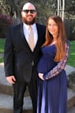 I was able to fit into the dress at 25 weeks pregnant. It looked amazing :) I had to wear heels. It was very long for me being short, and I didn't have time to hem. - Ashley W.