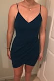 Loved this dress very much! Was worried it would be too short considering I'm 5'9, but it wasn't at all! It did not ride up very much. The straps were not loose at all. Very flattering and wish I could wear over and over again. - Chloe P.