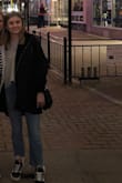 I love this sweater. A new staple in my closet! I got a small which is kind of big but I like a larger fit in sweaters. - Jordan B.