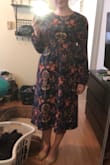 This dress and the pattern are really pretty however I just didn't love the way it looked on me and opted to return. It was a little big as well, so maybe if it was more fitted I would have liked it better. Just not my style I think! Very pretty colors though! - Sheyna R.
