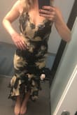 I'm 5'2 120 lbs and the small fit perfectly. This dress was perfect length with heels. Very flattering and received lots of compliments. - Julia S.