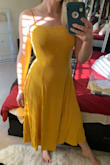 Love this dress! The perfect mix of fitted and flowy, cute and comfortable. Can dress up or dress down. Perfect for any spring/ summer event, or throw on a cardigan and wear it to work. - Lara S.