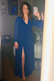 I purchased this dress with two other outfits for a wedding weekend & anniversary in Las Vegas. I wore this dress to the wedding and it not only fit beautifully but looked and felt amazing! 

The "v" in the neck is a little deep but I have enough up top that it was not a problem but maybe keep that in mind if you are a little more modest or smaller. I would recommend this dress no matter what though! - Megan M.