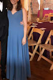 This dress is gorgeous. I got it for an upcoming black tie wedding. I got it in slate blue, and the color is so lovely. I ordered a small, but my top is more of an XS and my waist is more of a medium, so finding a dress that fits perfectly is always a challenge. Overall, it fits well. This dress is 4 stars rather than 5 to me just because it's a bit looser on top than I would've liked, based on the picture from the website. The length is perfect with 3-4 inch heels. I love having the adjustable straps, and low back is flattering without being over-the-top sexy. I feel super confident in this dress, and I'm excited to wear it! - Jodi S.