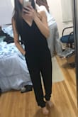 Saw all the pictures of this jumpsuit and decided to buy it and I do not regret it at all! Super cute and looks good by itself but can be taken up a notch by adding a belt. I love the adjustable halter top so that those with smaller busts can still fit it also. Must buy! - Jessica W.