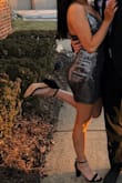 I'm so happy I chose this dress for my senior sadies dance, it was the perfect fit! I was scared of it being too short or too tight, but size small fit great. I got so many compliments! The only thing is it was a tad itchy at the bottom trim from the sparkles, but it's too bad. I recommend this dress 100%. - Natalie K.