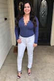I absolutely love this bodysuit. It's a little lower cut than I thought but it's still so cute. I got a ton of compliments. - Brittani G.