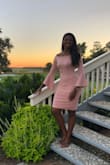 I bought this dress to wear to my friends wedding in October and it was absolutely stunning. I got so many compliments and I love the style of the dress especially the bell sleeves. It may wrinkle a little if you have to sit for a long period of time where it creases in the front but I still love it regardless! - Sydney H.