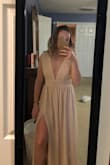 I'm obsessed with this dress!! The fabric was really lightweight and flowy. The top needed a little altering, but that's normal for me. Definitely recommend!! - Julianna T.