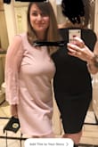 I wore this dress to a wedding and it was super comfy and pretty. I got a lot of compliments. I am between a M/L and the L was too baggy I wanted a more fitted look so I ended up with the M. - Elizabeth P.