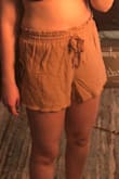 These shorts were super comfy and great for a more casual look on a warm day or even just to lounge in at home. Unfortunately the color just didn't really work for me it pretty much blended with my skin color and was not flattering so decided to return. Would love to see these in black or another color! - Lauren C.