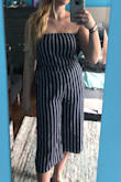 Can already tell I'm going to be wearing this a tonnn over summer - I'm obsessed!! This jumpsuit is pretty comfortable and most people could probably get away without wearing a bra or just a sticky bra. Can easily be dressed up or worn casual. Ready for it to be warm so I can finally wear this!! So cute. - Lauren C.