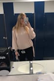 The material is so soft and it's so comfy! It's also very cute. I've worn it out with leggings or jeans and to the office with nicer slacks, and it looked amazing every time. I also love the sleeve because I don't have to constantly pull them up to look at my watch. Love it!! - Samantha T.
