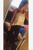 This is one of my very favorite shirts! The material is so light but being white you can NOT see through it. I love that you can dress it down and dress it up! I got an XS and it fit perfect! - Katie M.