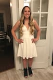 I loved this dress! It was so cute on. The only problem I had was that you couldn't adjust the straps, so they were a little big on me. Otherwise the rest of the dress fit wonderful. - Katy F.