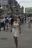 Beautiful comfortable dress! Perfect for walking around warm weather. Can be dressed up or down trendy and a little sexy! Perfect if you have a nice summer tan! Great material- don't need spanx! - Crystal G.