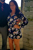 This dress is literally my favorite. It's flowy, has a comfortable low v cut and has a short length. - Sandra J.