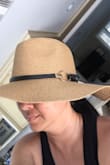 Fit is adjustable with a tiny ribbon lining inside the hat. Great quality at a great price! - Bonnie M.