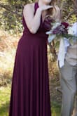 This dress is so perfect and versatile! It was so hard for all ya bridesmaids to find a dress we all liked, let alone the same one that had all the right colors!
We all fit perfectly, looked great, and got to choose our own wearing style.
LOVE this dress! - Carly C.
