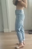 I love these jeans - love, love, love! Which is so hard for me to say because of my height (5 ft with short and slightly muscular legs). It has a great relaxed fit and the fabric is so comfortable. I've purchased my fair share of dirt cheap and extra expensive jeans and the price you get for the quality, fit, and look? An absolute steal, I'd say! I've purchased a pair of eunina jeans from the latest scoop and I normally run size 0, but due to a lot of reviews I decided to size up and I'm so glad I did! The fit is just right and if I had gotten my regular size, I wouldn't have been able to achieve the relaxed fit. - Canny M.